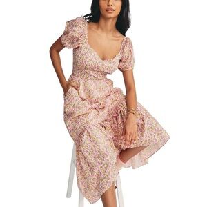 Loveshackfancy Angie Floral Pink Dress Size 2
